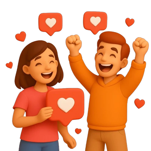 Image showing people receiving free likes on Instagram.